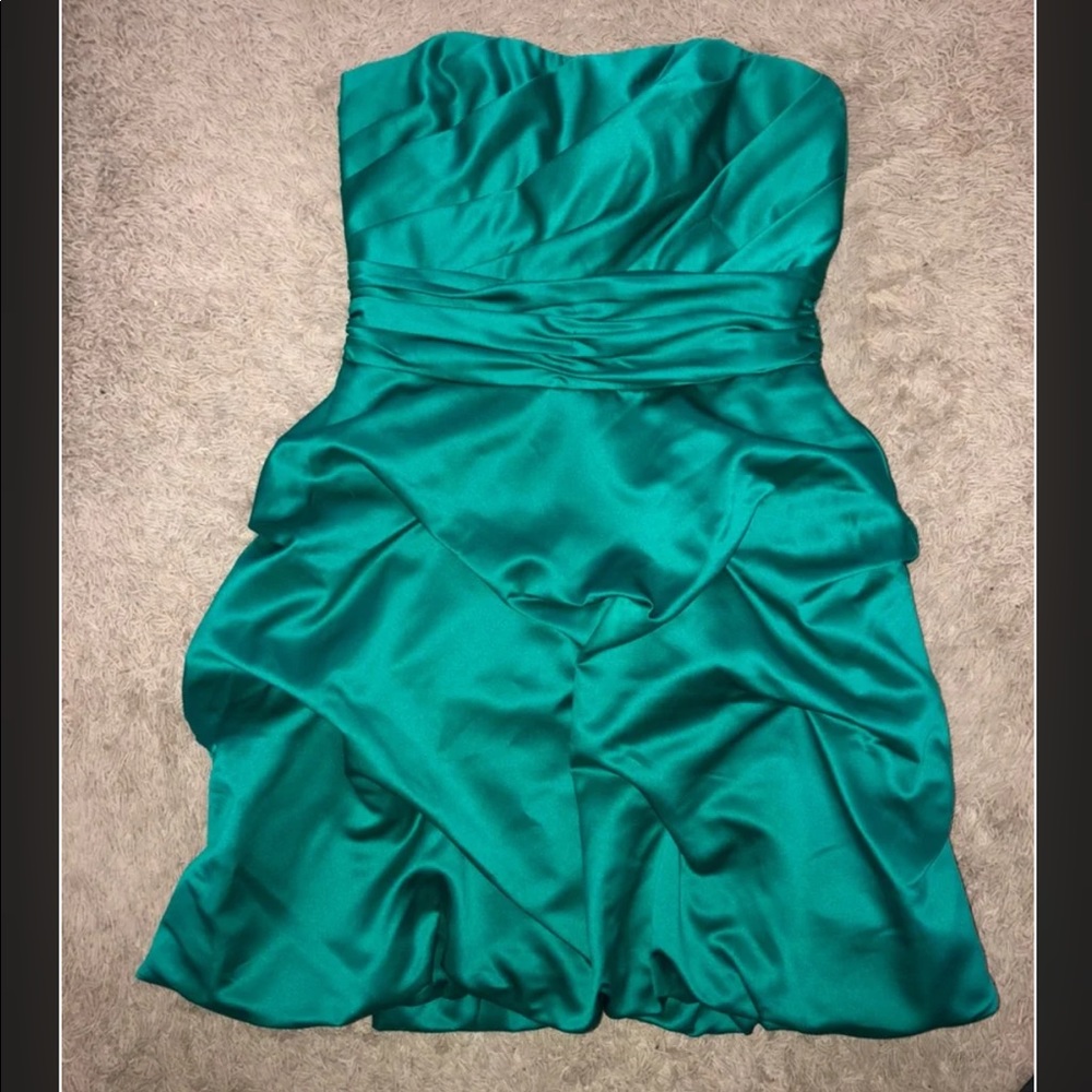 david's bridal strapless gown